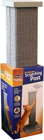 SmartCat Pioneer Pet Ultimate Cat Scratching Post, Grey, 32 Inch (Pack of 1)