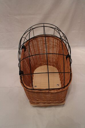 Кошик для велосипеда для багажника з лози з металевою сіткою та подушкою, XL або XXL. Кошик для багажника (XL без подушки)