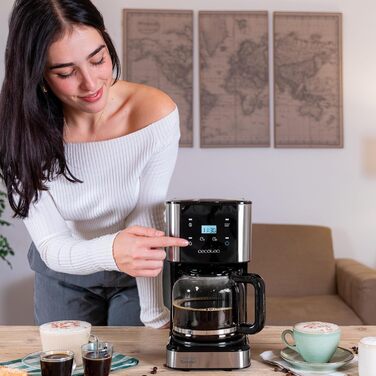 Кавомашина крапельна програмована Cecotec Coffee 66 Smart Plus, 980W, 1,5л, сталь, LCD, Touchscreen, ExtemAroma, AutoClean