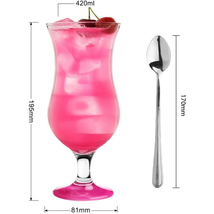 Набір келихів Glasmark KROSNO для коктейлів 420 мл (6 шт) Magenta