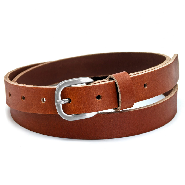 Чоловічий шкіряний ремінь Ashford Ridge 25 мм, 95 см, коричневий колір