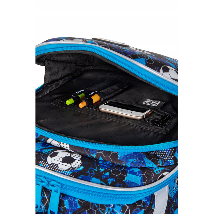 Багатокамерний шкільний рюкзак CoolPack, синій, багатоколірний, 25 л