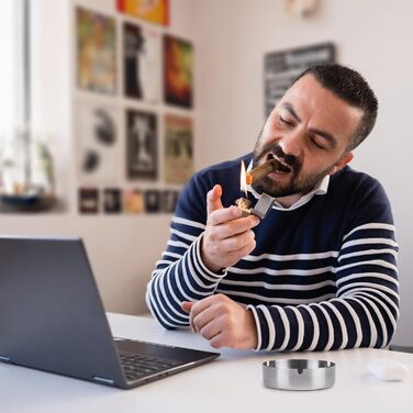 Настінний попільничка CPROSP з нержавіючої сталі, 28.5x6.5 см, з замком, для саду, подвір'я, вілли (6 шт.)