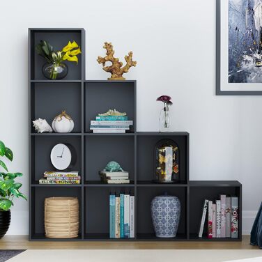 Стелаж Vida Designs Durham 10 кубів, чорний, для книг і зберігання, органайзер у вітальню