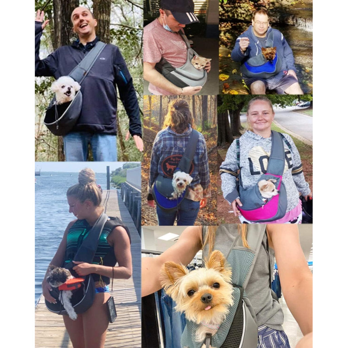 Сумка-переноска для собак і котів, блакитна, до 4 кг - дихаюча сітка, рюкзак для тварин