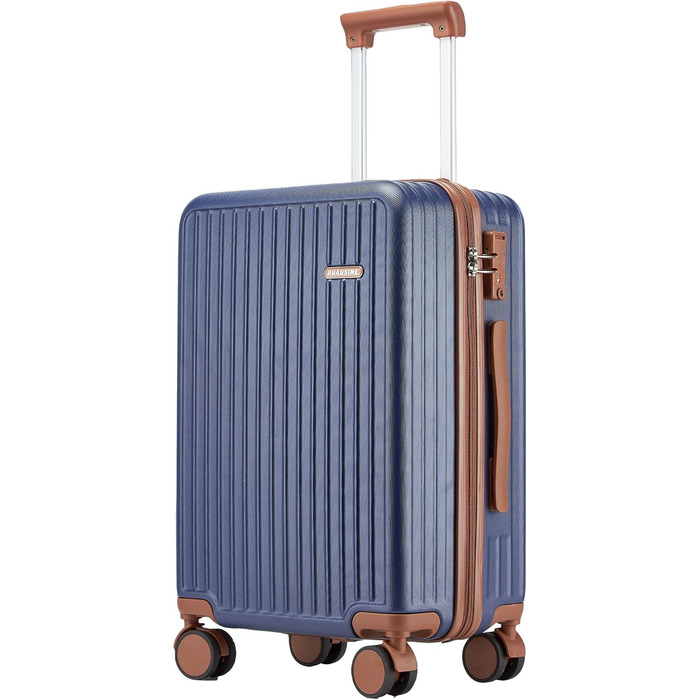 Чохол-валіза ручної поклажі з жорстким корпусом та 4 обертовими колесами, з TSA-замком (Сріблястий, 20 дюймів) (Синій, 20 дюймів)