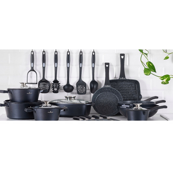 Набір каструль та сковорідок Black Stone Zwieger, 9 предметів