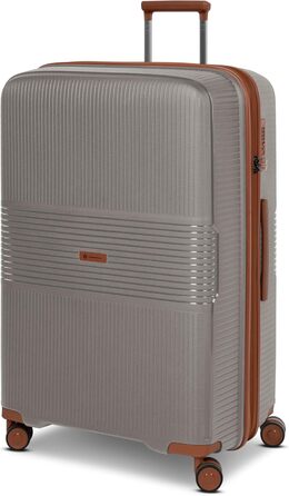 Набір валіз Eco Edition 3-в-1: міцні, розширювані, з TSA-замком | Розміри L (77 см) | Для жінок та чоловіків (Cappuccino)