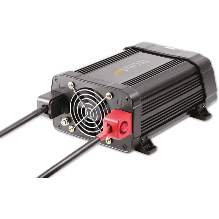 Автомобільний інвертор Technaxx TE16 12В-230В, 1200Вт/2400Вт, 2x Schuko, 2x USB, TÜV Rheinland, перетворювач напруги