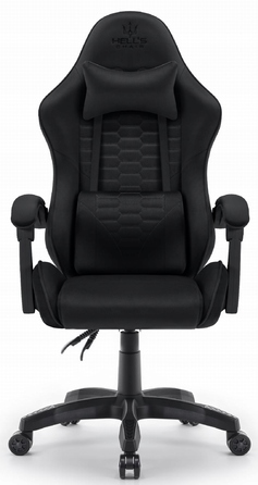 Ігрове крісло Hell's Chair HC-1000 Black, тканина, чорний