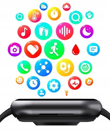 Смарт-годинник Bartomtime eTech58PRO Kardiowatch, унісекс, чорний