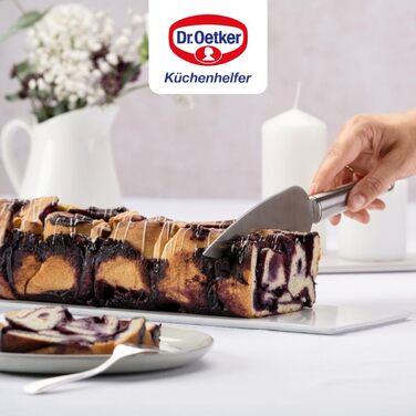 Форма для випічки Dr. Oetker Königskuchen 30x12 см, двоколірна (сіро-червона) з бортиком для кексів