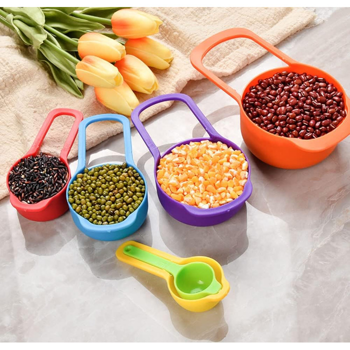 Sieb Salad Rainbow Bowl Cooking Kitchen Utensils Measuring Cup Measuring Spoon Measuring Bowl Baking 10 Piece/Set Kitchen Utensils