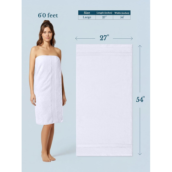 Набір білих банних рушників Utopia Towels, 100% бавовна, 69 x 137 см, 4 шт — м'які та гігроскопічні рушники для душу з петлею для підвішування