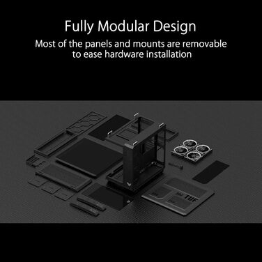 Корпус для ПК ASUS TUF GAMING GT502 Horizon TG ARGB Black - двокамерний, з 4 RGB вентиляторами, USB Type-C, чорний