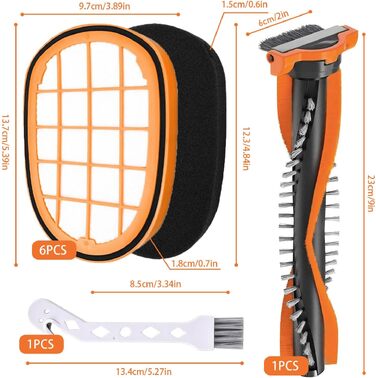 Набір фільтрів для пилососа Philips SpeedPro Max (8 шт): 6 фільтрів, щітка SpeedPro Max та щітка для чищення, сумісні з FC6812, FC6814, FC6822, FC6823, FC6908, FC6827