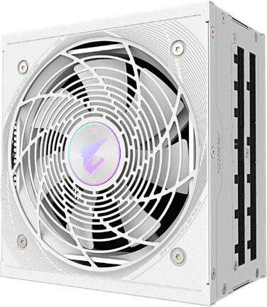 Блок живлення GIGABYTE AORUS Elite P850W Ice 850W, PCIe 5.0, 80 Plus Platinum, повністю модульний, ATX 3.0, білий