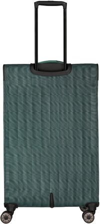 Travelite 4-Wheel Luggage Size L Softshell made from recycled material, Luggage Series VIIA: Trolley with expandable gusset + edge protection, 77 cm, 91-103 liters