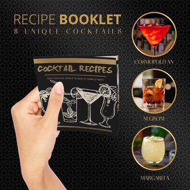 Golden 24-Piece Cocktail Shaker Set with Stand - Complete Home Bar Kit