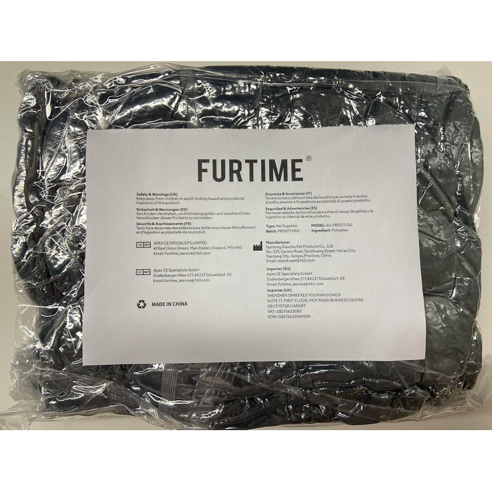 FURTIME Dog Bed - Large Dogs, Washable Fluffy Dog Basket, Non-Slip Dog Bed, Anti-Anxiety Dog Bed for Large and Medium Dogs and Cats, 89x63x23cm