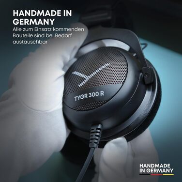 Beyerdynamic TYGR 300 R: Ігрова навушник, відкритий тип, з кабелем, чорний, сумісний з PS4, PC, Xbox, Nintendo