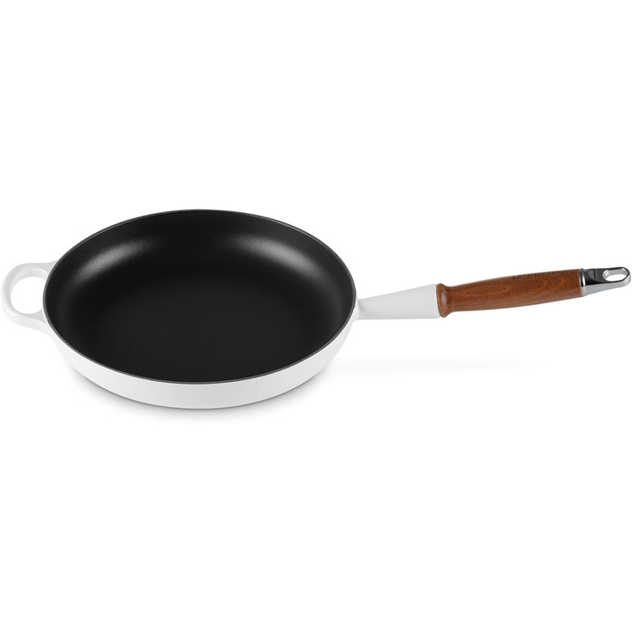 Сковорода Le Creuset Signature чавунна з дерев'яним ручками, 2.25 л (біла)