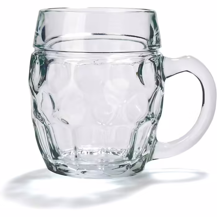 Oberglas Tübingen Eye Can Beer Mug without Pressure Pad/Sign I 6-Piece Beer Mug Set, 500 ml with Fill Line I Stable Beer Mug I Soda Lime Glass Beer Glasses I Beer Stein Dishwasher Safe