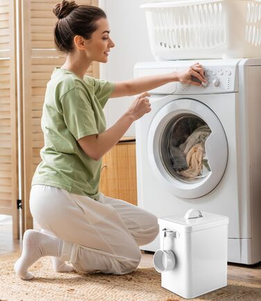 Контейнер для порошку 6.5L, металева коробка для прального порошку з дозатором, контейнер для корму для собак, котів, кавових зерен, білий