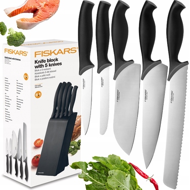 Набір ножів у підставці Fiskars Control, 5 предметів