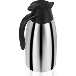 2 Liter Thermos Flask, 304 Stainless Steel Insulated Flask, Coffee Pot Thermo Double-Walled Vacuum, Tea Pot 24 Hour Heat Retention, Thermos Flask for Coffee, Tea, Water, Drink, Keep Warm Flask