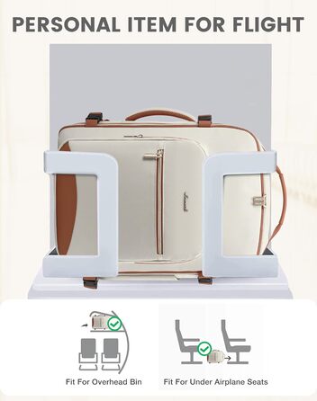 LOVEVOOK Рюкзак для ручної поклажі, 40L, для подорожей, ділових поїздок, валіза-рюкзак, водонепроникний, для ноутбука 17 дюймів, рюкзак для подорожей, кемпінгу, вихідних Beige+braun-30l