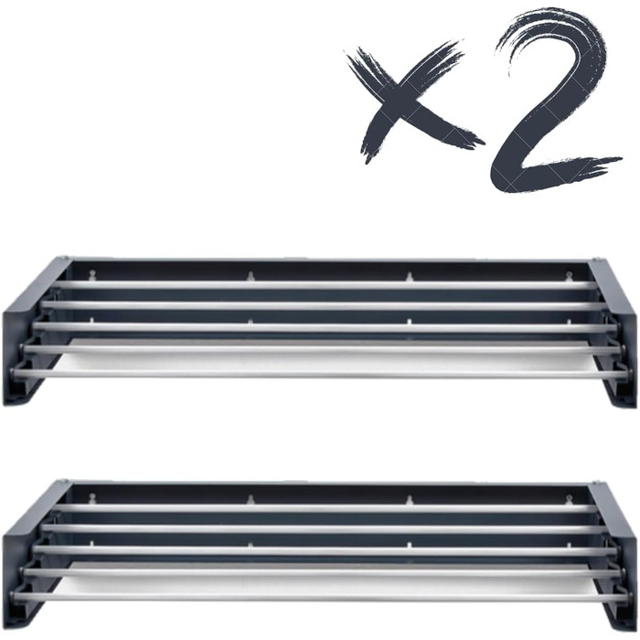 Настінна сушарка для білизни FoxyDry HIDE – розсувна, для дому та вулиці, 71x35x13 см, білий (лімітована серія)