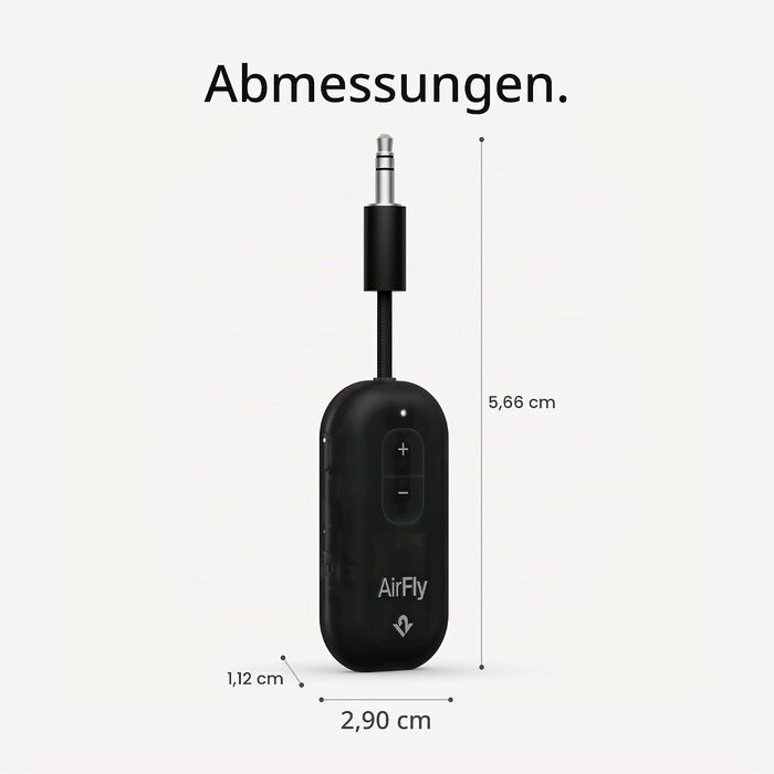 Bluetooth-трансмітер та ресивер Twelve South AirFly Pro 2 для AirPods та навушників, Black Ice