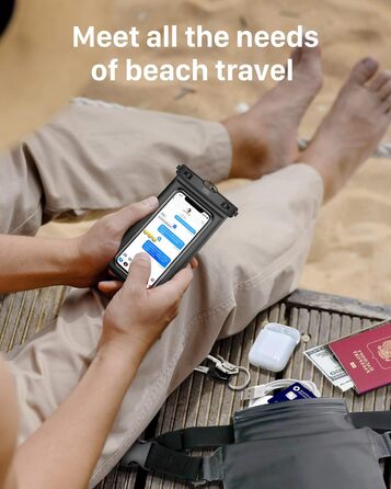 Водонепроникна поясна сумка YOSH з регульованим ремінцем, 2 шт. Сумка-drybag, водонепроникна, для активного відпочинку, водного спорту, плавання, катання на човні (прозора)