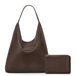 Жіноча шкіряна сумка-шопер GSenhui Hobo Bag (кава) – велика, м'яка, вінтажна сумка на плече для роботи, навчання, покупок