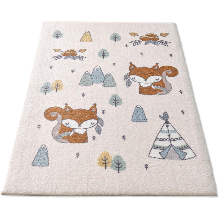 Taracarpet Rug for Children's Room, Kids' Rug and Teen Room Rug, Soft, Cozy, and Soft in Various Designs, Squirrel Brown, 080x150 cm
