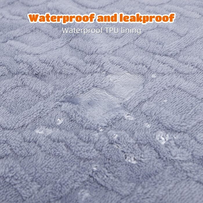 Водонепроникний коврик для собак Nobleza XXL (203 x 152 см), м'який та пухнастий, для собак та котів, можна прати в пральній машині, двосторонній чохол для захисту дивану, (M (100 x 75 см), світло-блакитний)