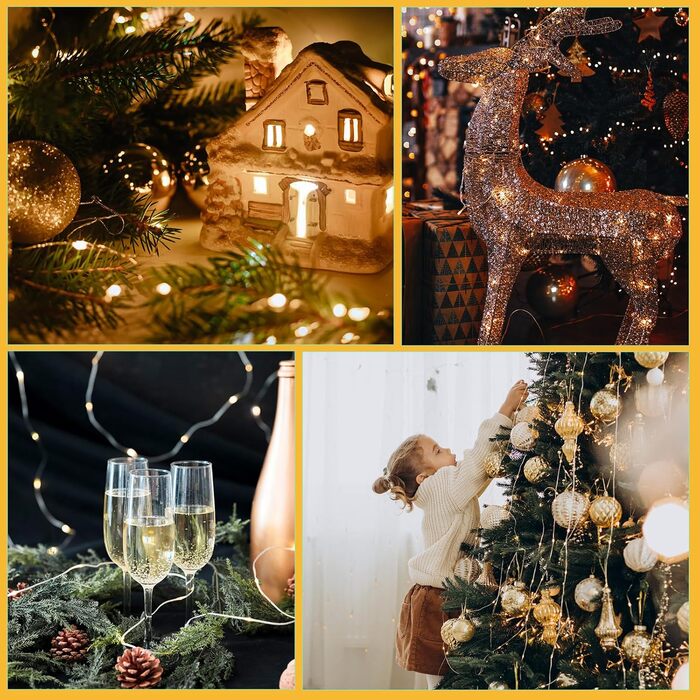 SALCAR 100 метрів LED гірлянда на мідному дроті, 1000 світлодіодів, 8 режимів, вологостійка, для декорування ялинки, кімнати, саду, вечірки, весілля, тепле біле світло