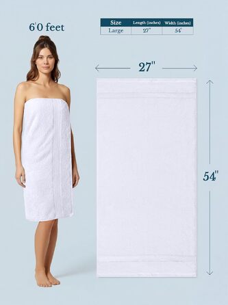 Набір білих банних рушників Utopia Towels, 100% бавовна, 69 x 137 см, 4 шт — м'які та гігроскопічні рушники для душу з петлею для підвішування