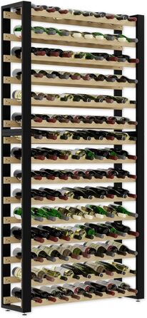 Lenmar Serie RW Wooden Wine Rack for Bottles, LOFT, Bottles, Wine, Bottle Rack, Cellar Rack, Shelves, Bottle Holder, Wine Stand … (LOFT 135, 204 x 104 x 27, 135 Bottles)
