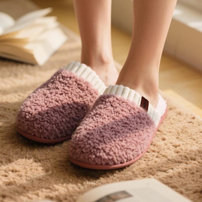 Тапочки жіночі Mabove Hausschuhe з м'якою устілкою Memory Foam, теплі зимові, для дому (40/41 EU, Рожевий)