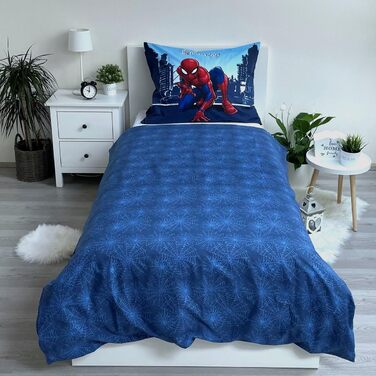 Дитяча постільна білизна Jerry Fabrics Spider-Man: двостороння ковдра 140x200 см та наволочка 70x90 см, 100% бавовна