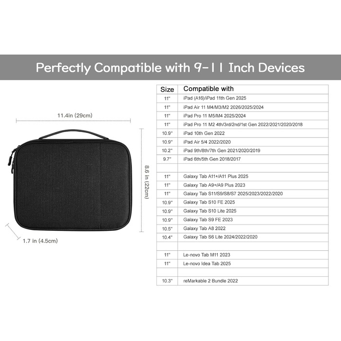 Органайзер для електроніки Dadanism Universal Tech Pouch - подвійний чохол для планшетів 9-11