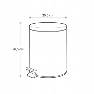 Кошик для сміття Bathroom Solutions NONI, 5 л, бежевий