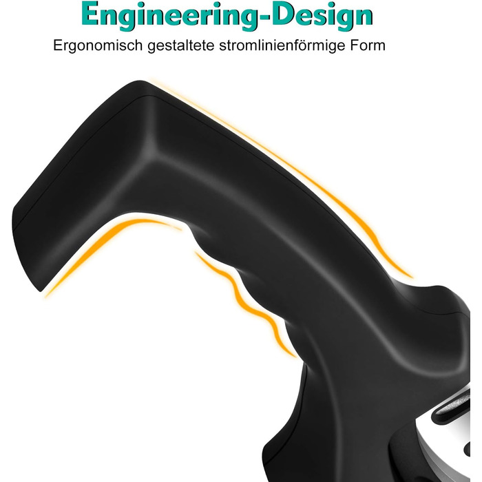 Точилка для ножів Adoric з 3 ступенями, вольфрамовий сталь, діамант, кераміка, чорна