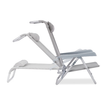 Relaxdays Folding Lounge Chair with Headrest
