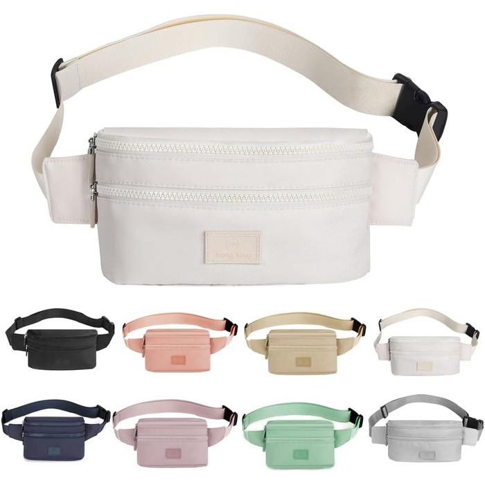 Поясна сумка на пояс для жінок та чоловіків, спортивна, водонепроникна, велика, для телефону, на бігу, бежева