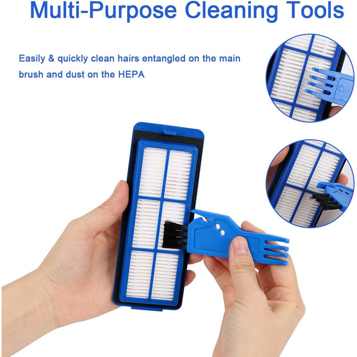 Запчастини для пилососів Eufy RoboVac 11S Max, 15C Max, 30C Max: 12 шт. (ролик, фільтри, щітки)