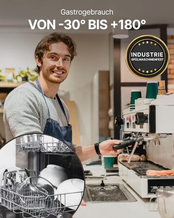 Набір кавових чашок Lemontree 4 шт. 250 мл з боросилікатного скла (80 мл еспресо) - для капучино, лате макіато, професійного використання, подвійні стінки, термостійкі