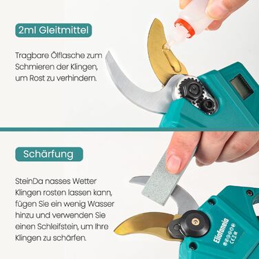 Cordless Pruning Shears, Cordless Tree Pruning Shears, Max 30MM Cutting Diameter, Professional Electric Garden Shears with Safety Switch, 2x2000mAh 21V Batteries, LCD Display, Charger, for 6-8 Hours of Operation